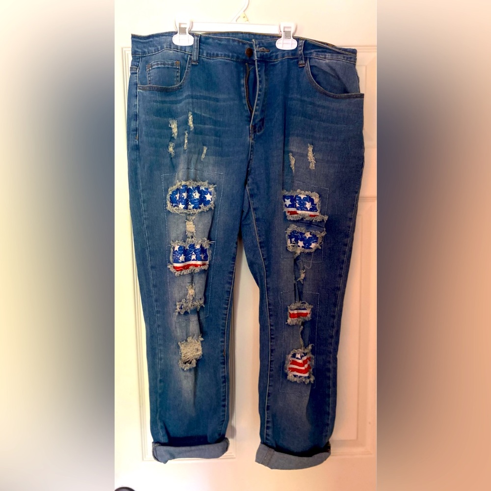 American denim capri jean